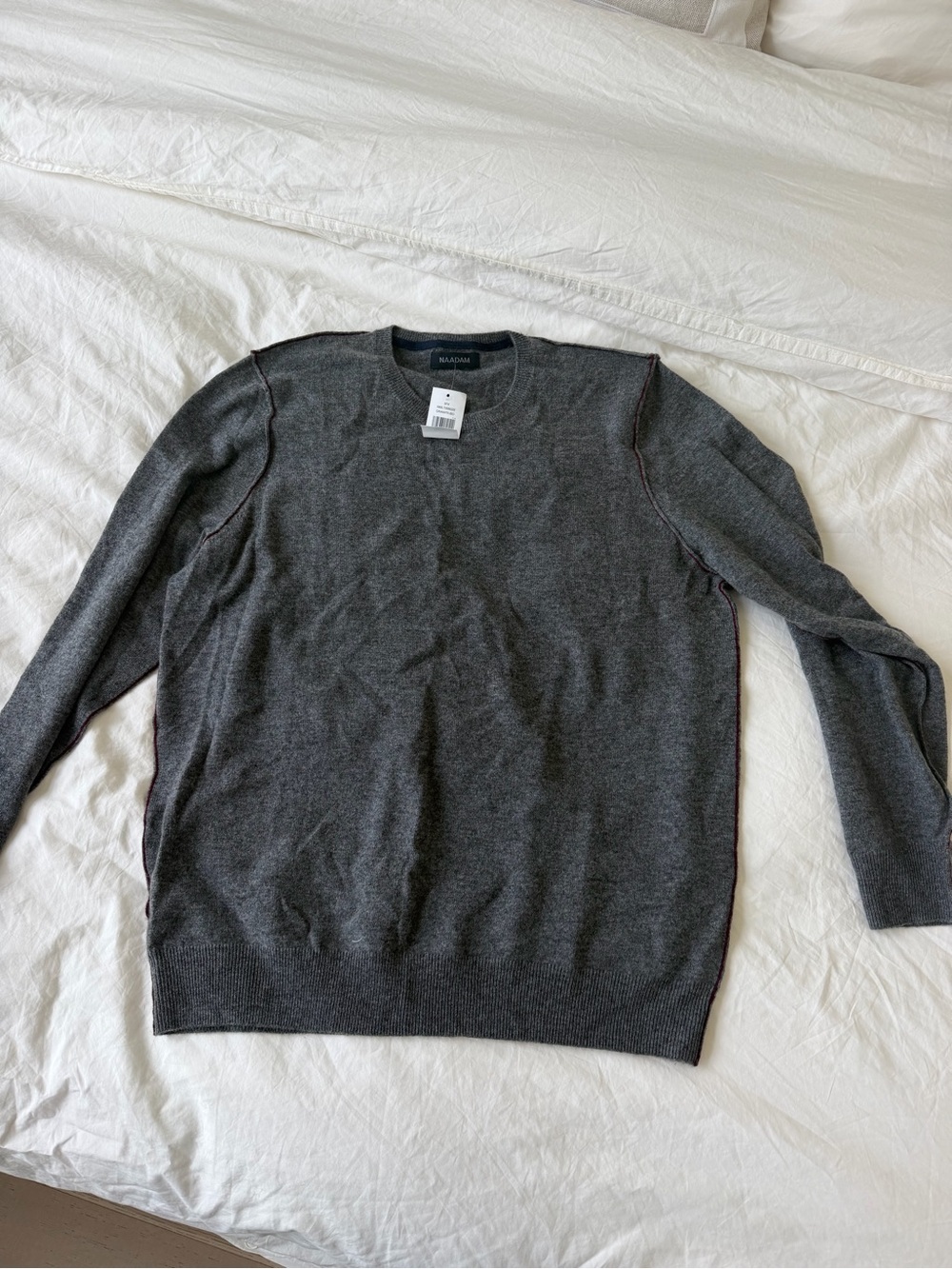 Naadam Charcoal Crewneck Sweater